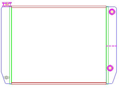 All Chevy, Dodge Racer Griffin Aluminum Radiator - Part Number 1-58242-Q